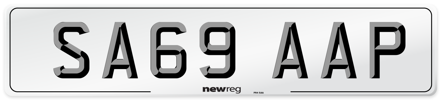 SA69 AAP Number Plate from New Reg
